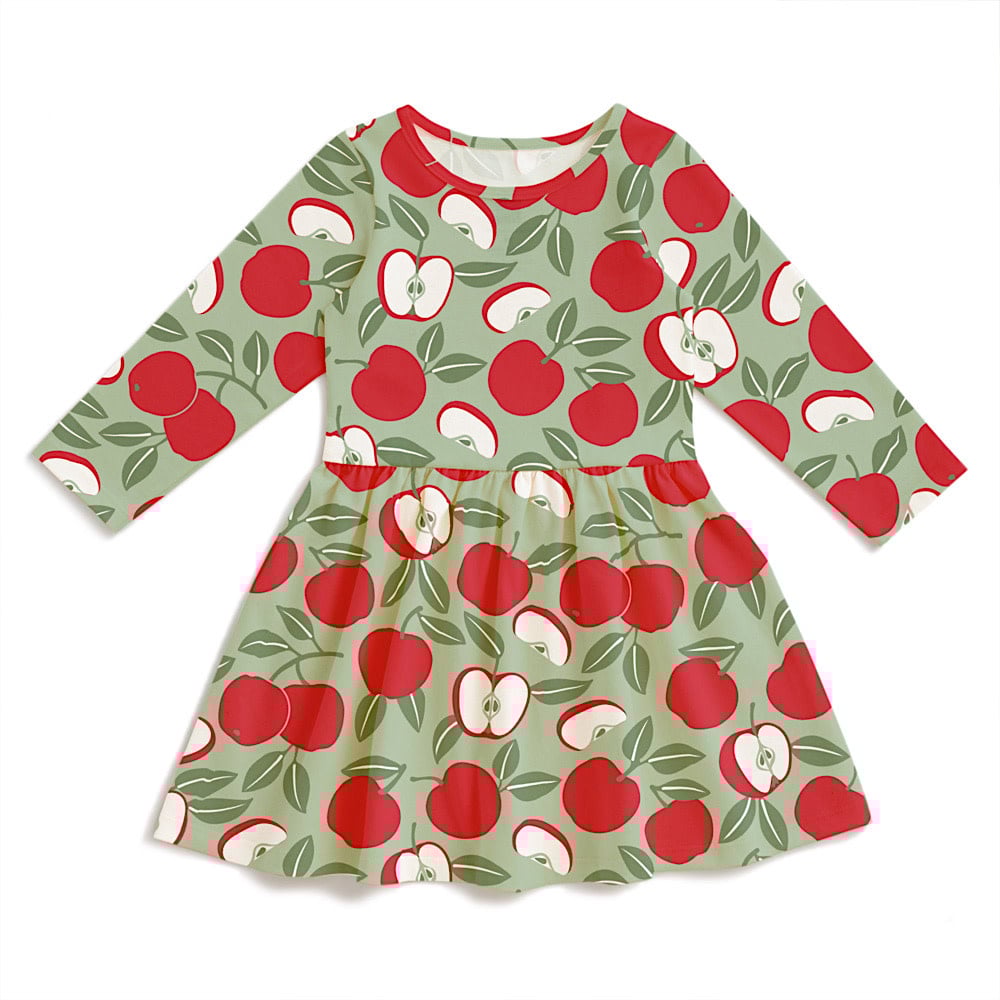 Winter Water Factory Winter Water Factory Calgary Dress - Apples Red & Green