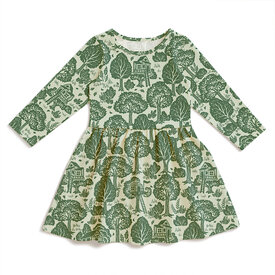 Winter Water Factory Winter Water Factory Calgary Dress - Treehouses Green