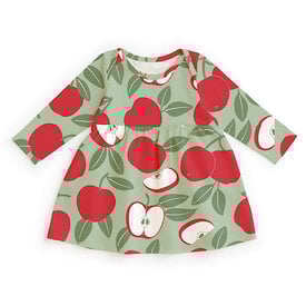 Winter Water Factory Winter Water Factory Lausanne Baby Dress - Apples Red & Green