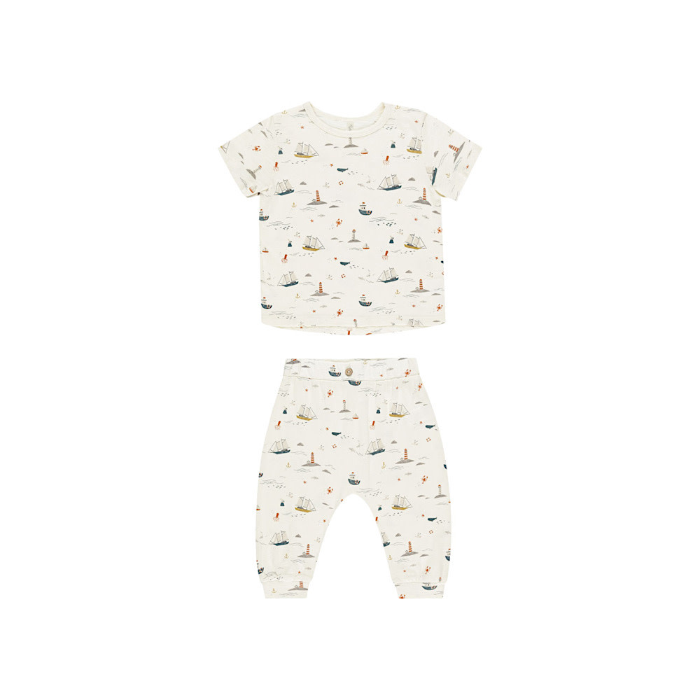 Rylee + Cru Rylee + Cru Tee + Slouch Pant Set - Nautical