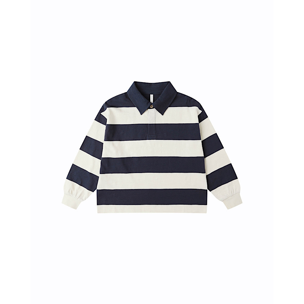 Rylee  + Cru Rugby Polo - Navy Stripe