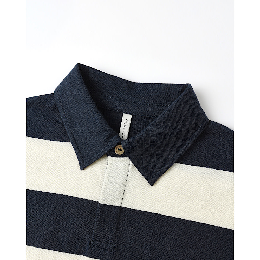 Rylee  + Cru Rugby Polo - Navy Stripe