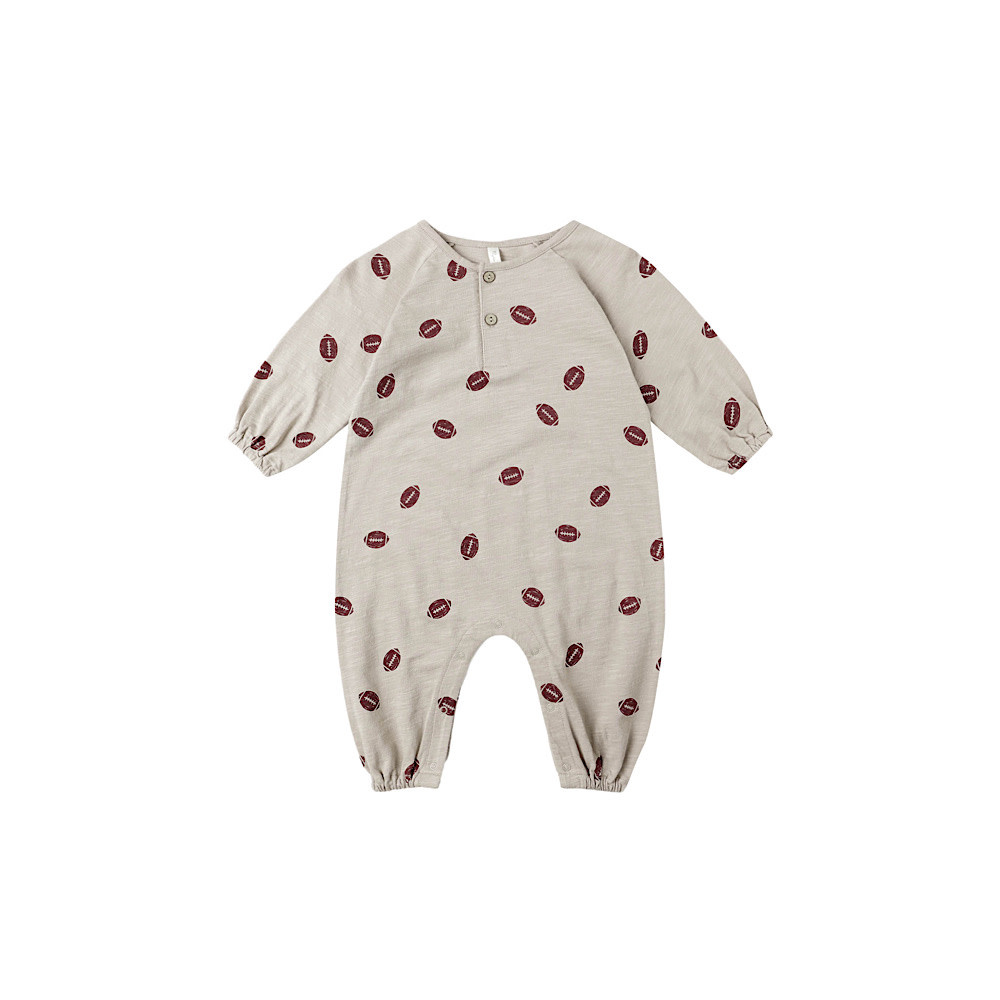 Rylee + Cru Henley Jumpsuit - Football