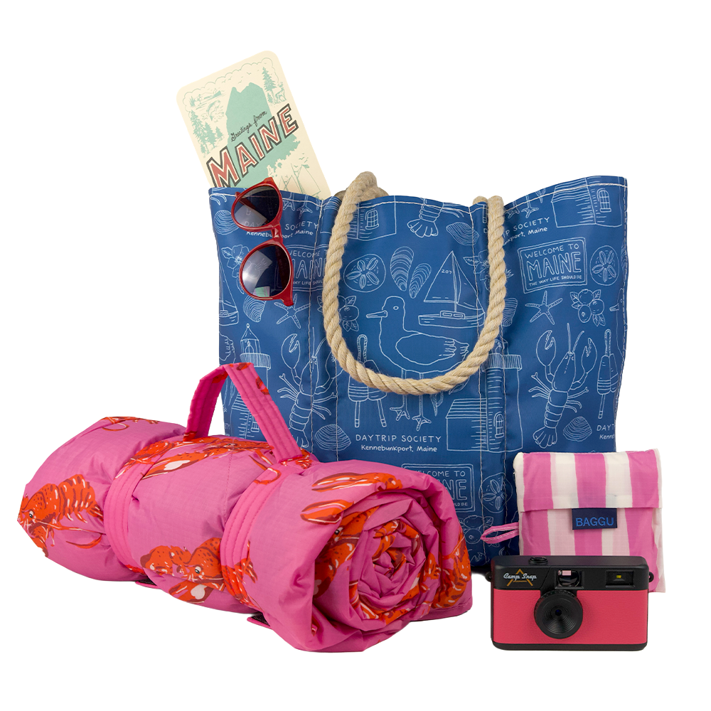 Sea Bags x Daytrip Society - Custom Kennebunkport Icons - Medium Tote - Hemp Handle