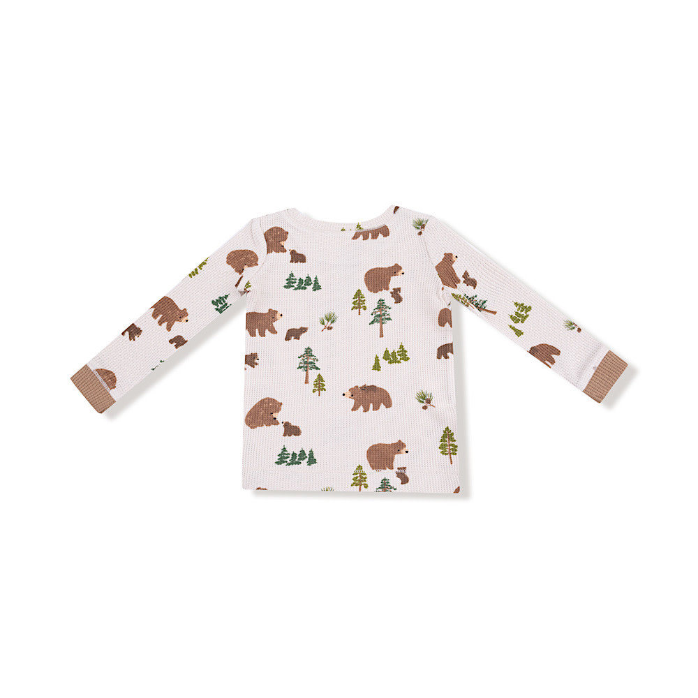 Angel Dear Long Sleeve Loungewear Set - Sweet Brown Bears