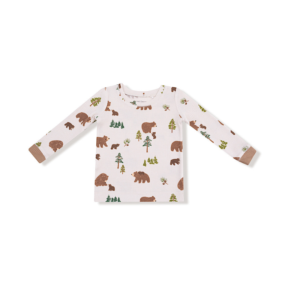 Angel Dear Long Sleeve Loungewear Set - Sweet Brown Bears