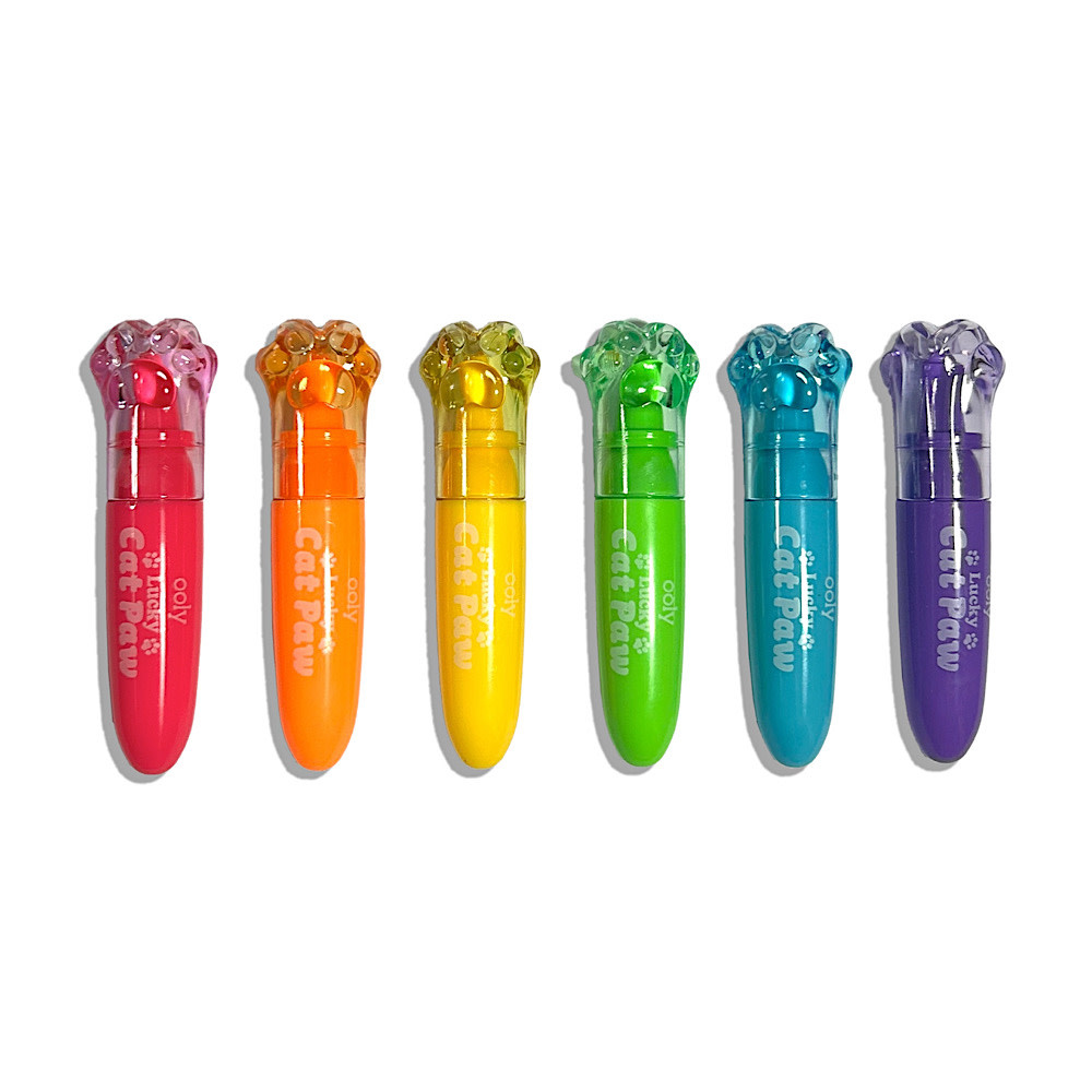 Ooly Ooly - Lucky Cat Paw: Neon Highlighters - Berry Scent - Set of 6