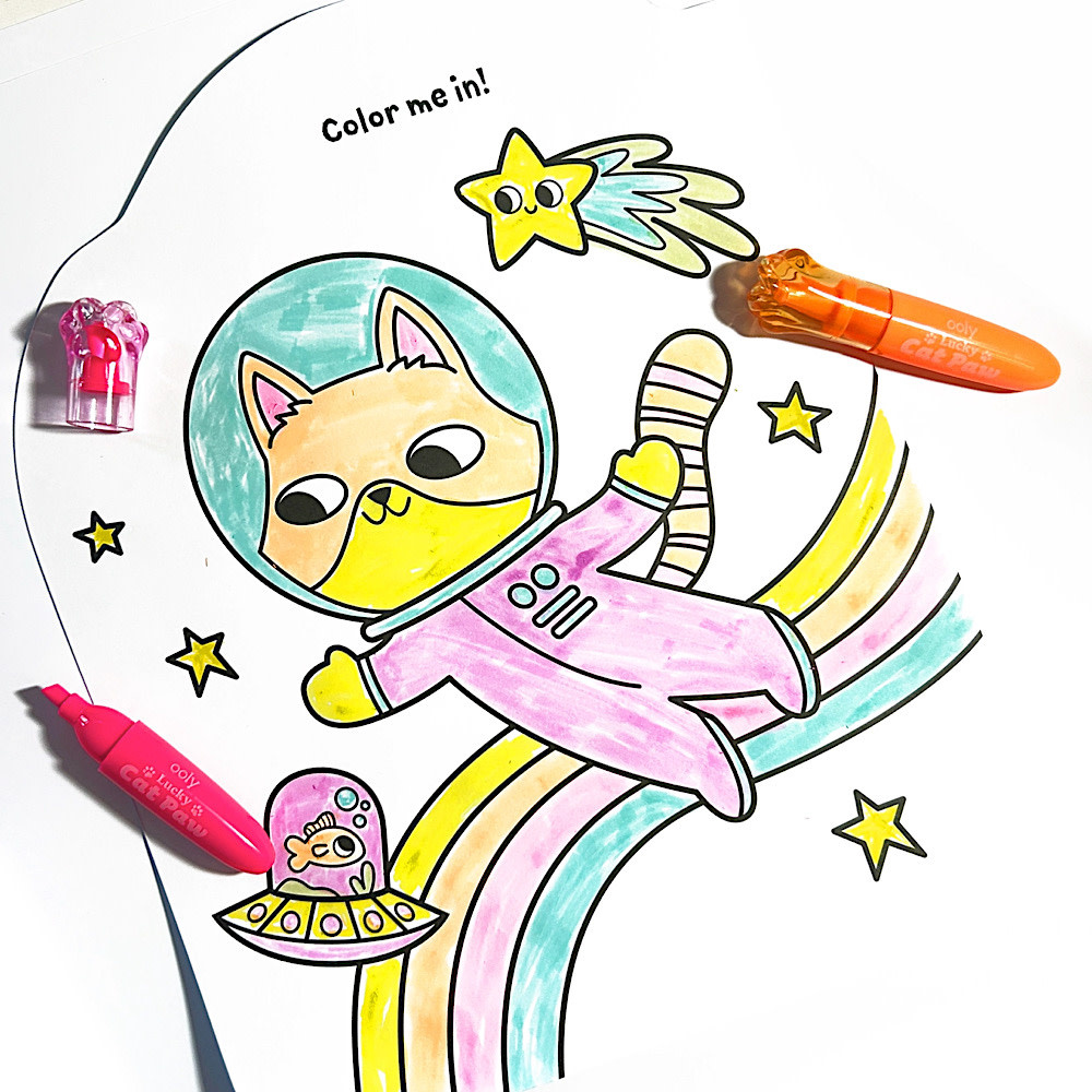 Ooly - Lucky Cat Paw: Neon Highlighters - Berry Scent - Set of 6
