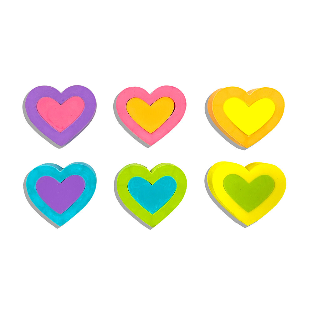 Ooly Ooly - Hearts in Bloom: Erasers - Set of 6