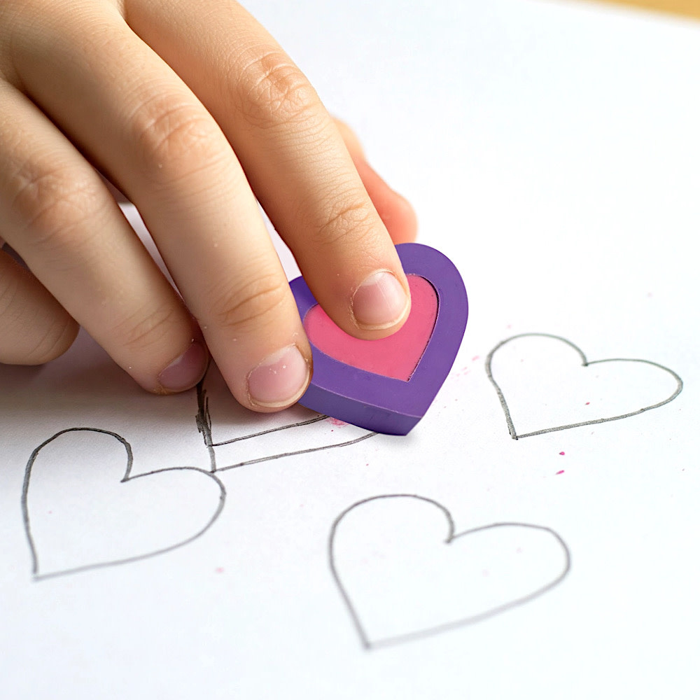 Ooly - Hearts in Bloom: Erasers - Set of 6