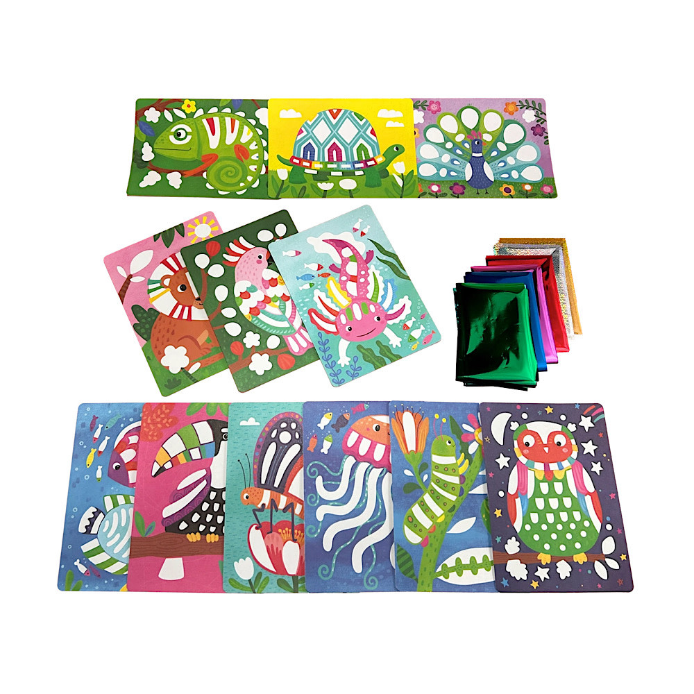Ooly -  Foil-tastic Foil Art Kit: Awesome Animals