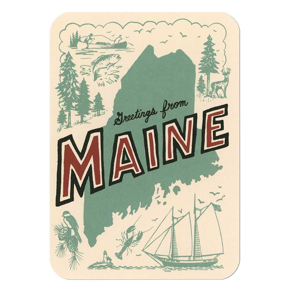 Daytrip Society Daytrip Society - Retro Maine Postcard