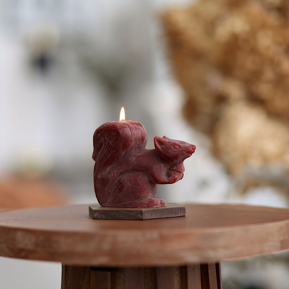 Big Dipper Wax Works Beeswax Candle - Squirrel