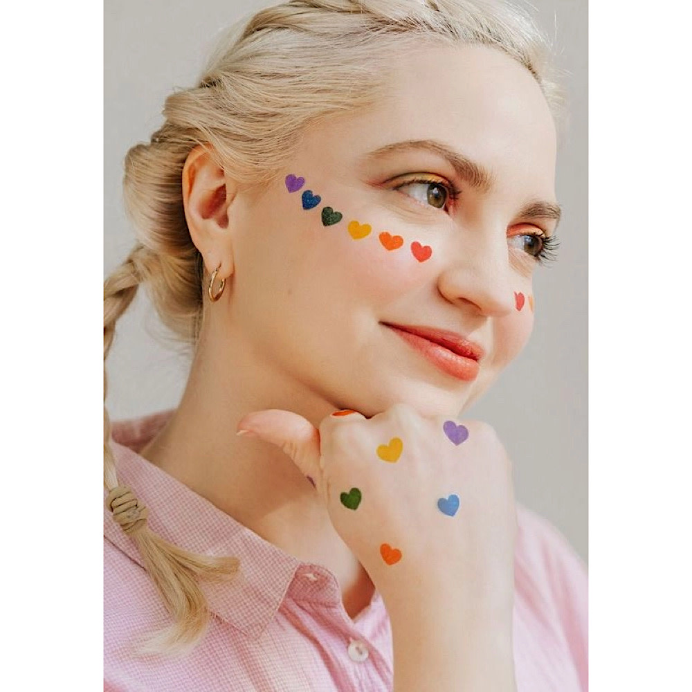 Tattly Tattoo 2-Pack - Glitter Hearts
