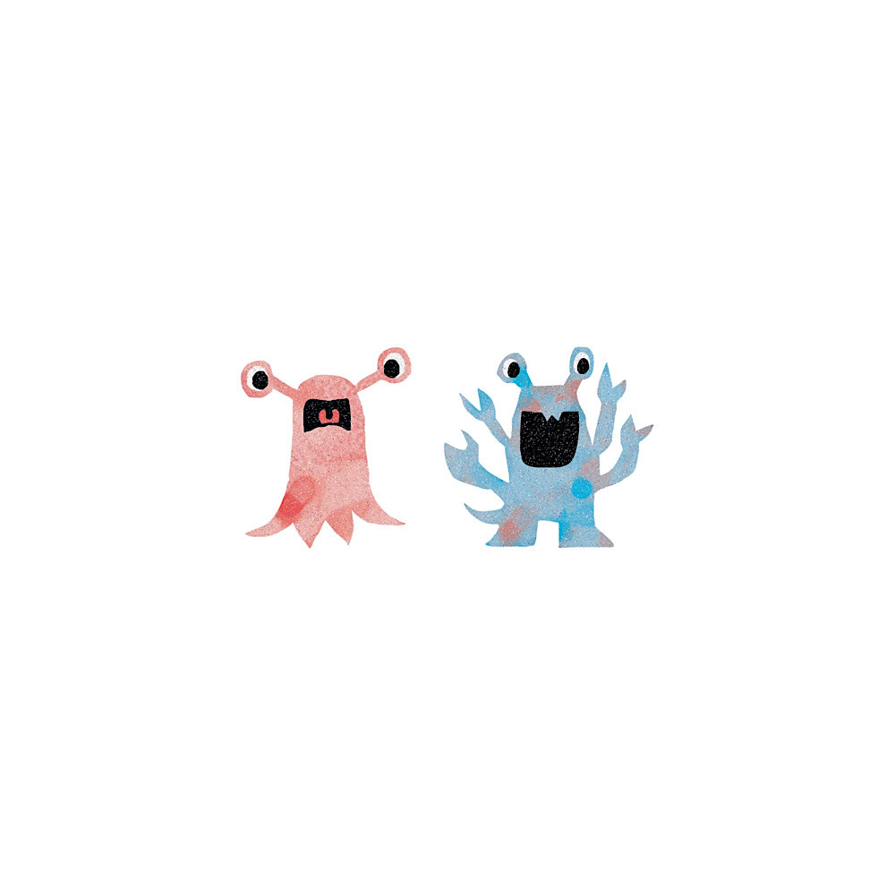 Tattly Tattoo 2-Pack - Glitter Monsters