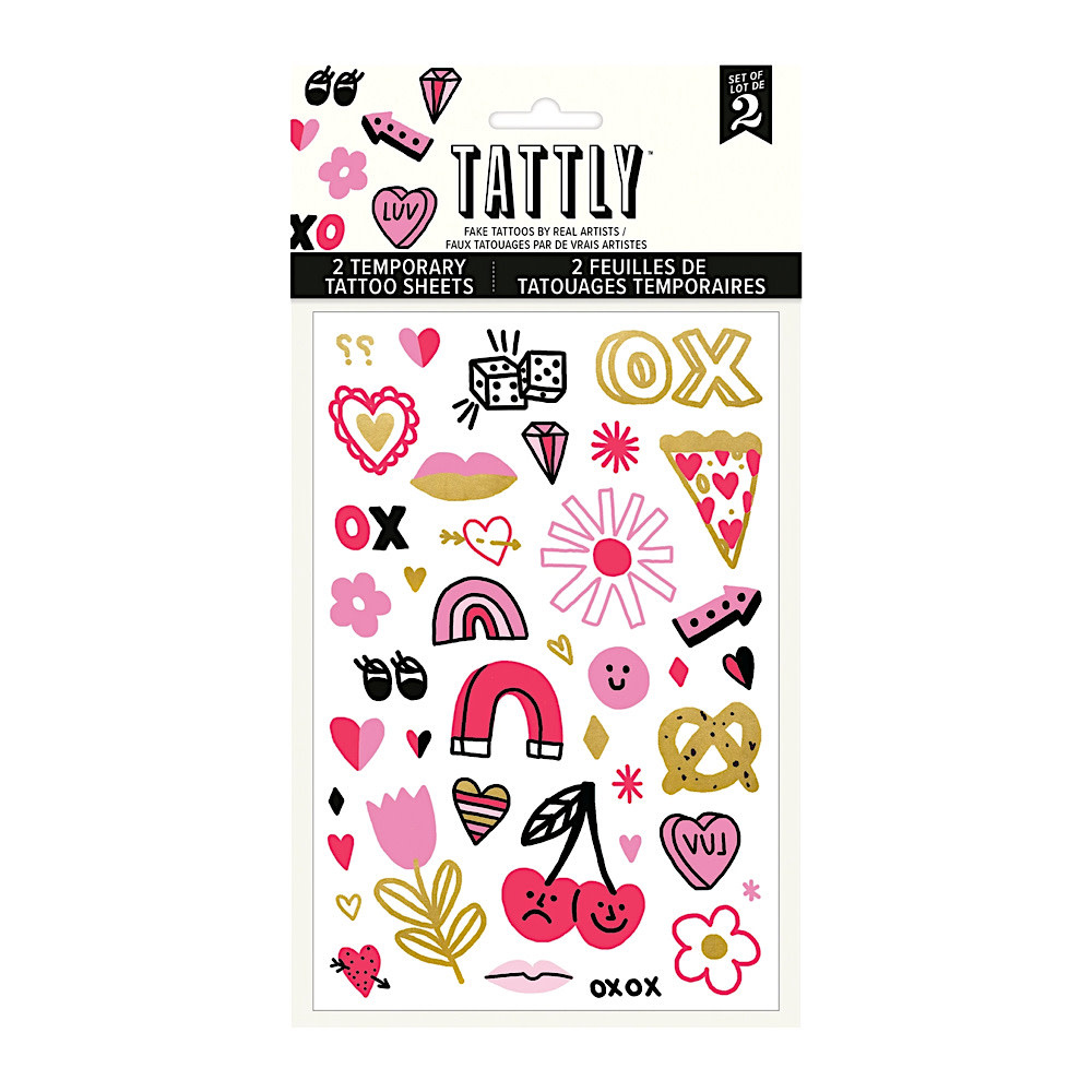 Tattly Tattoo Sheet Set of 2 - Golden Hearts