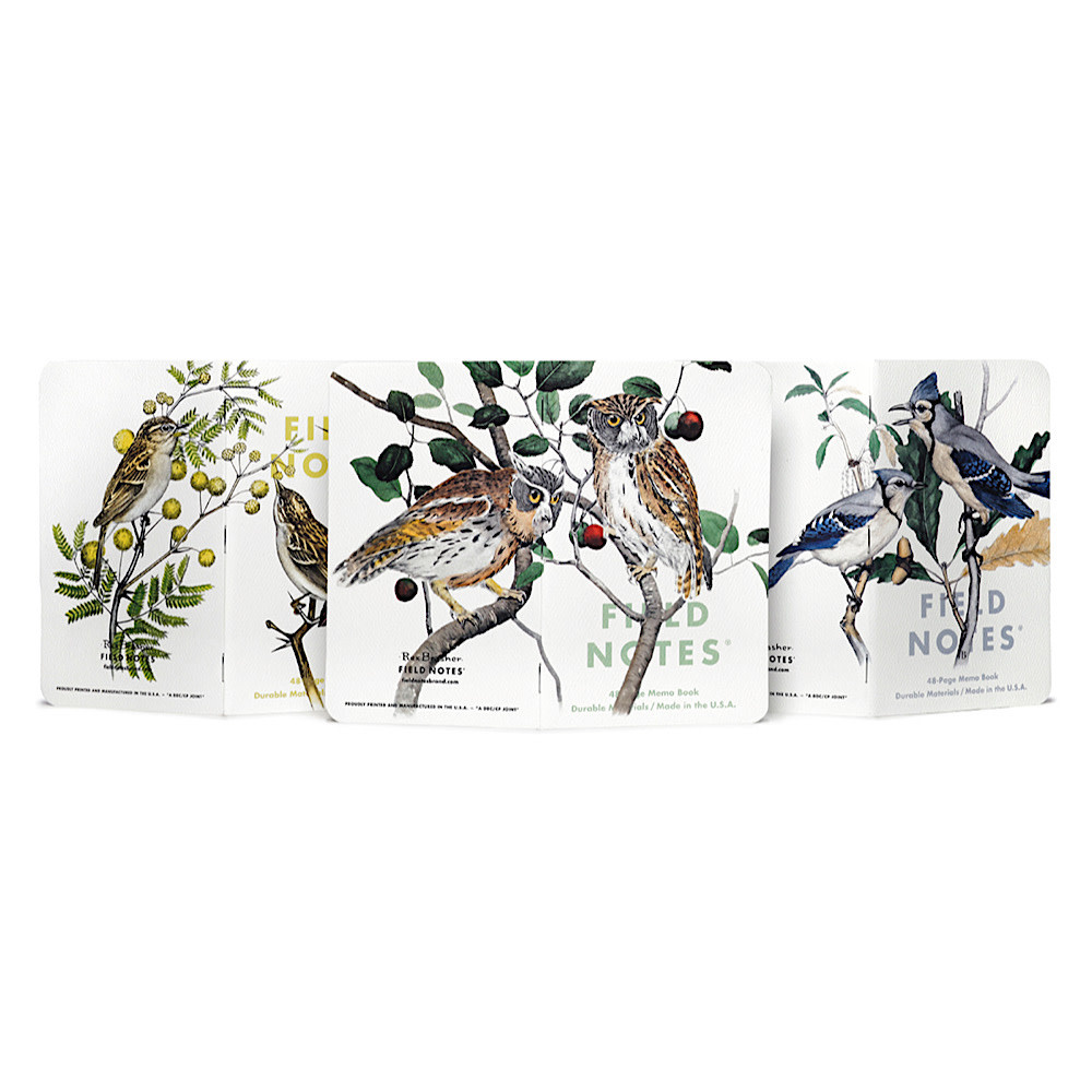 Field Notes Field Notes - Birds & Trees of North America: Screech Owl, Blue Jay, & Brewer Sparrow - 3 Pack
