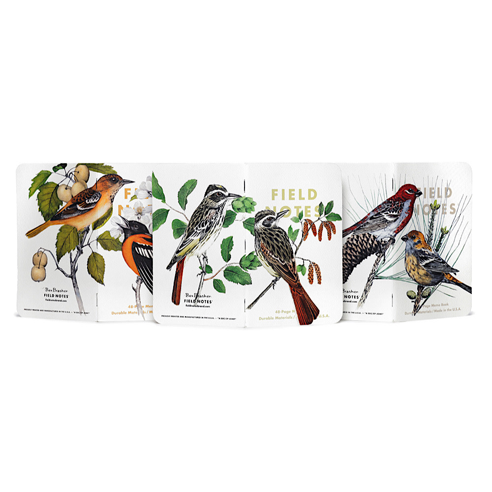 Field Notes - Birds & Trees of North America: Pine Grosbeak, Baltimore Oriole, & Sulphurbelly Flycatcher - 3 Pack