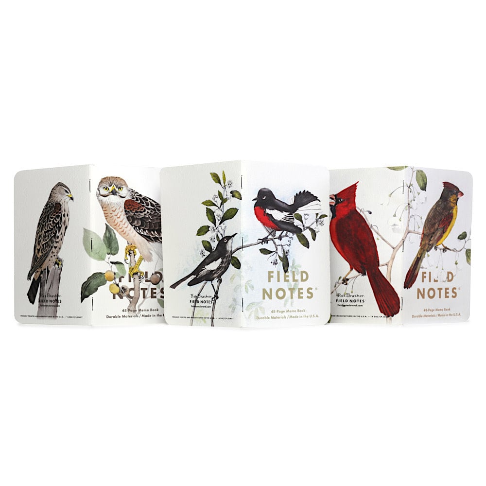Field Notes Field Notes - Birds & Trees of North America: Redstart, Cardinal, & Redshoulder Hawk - 3 Pack