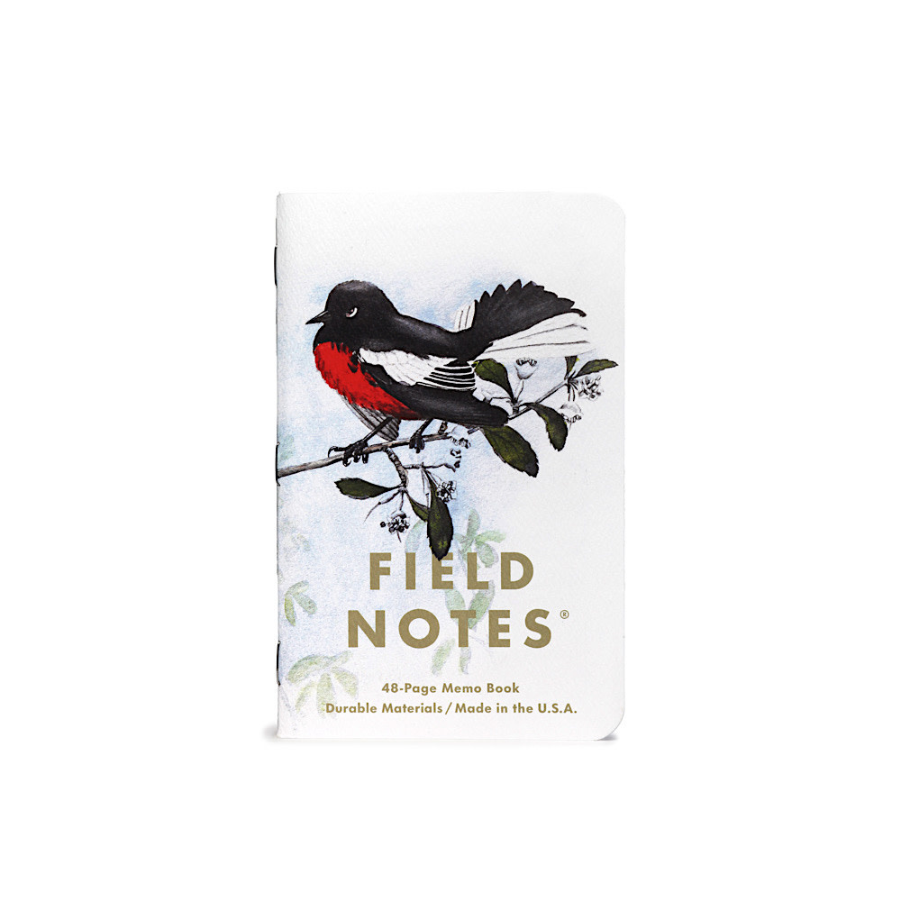 Field Notes - Birds & Trees of North America: Redstart, Cardinal, & Redshoulder Hawk - 3 Pack