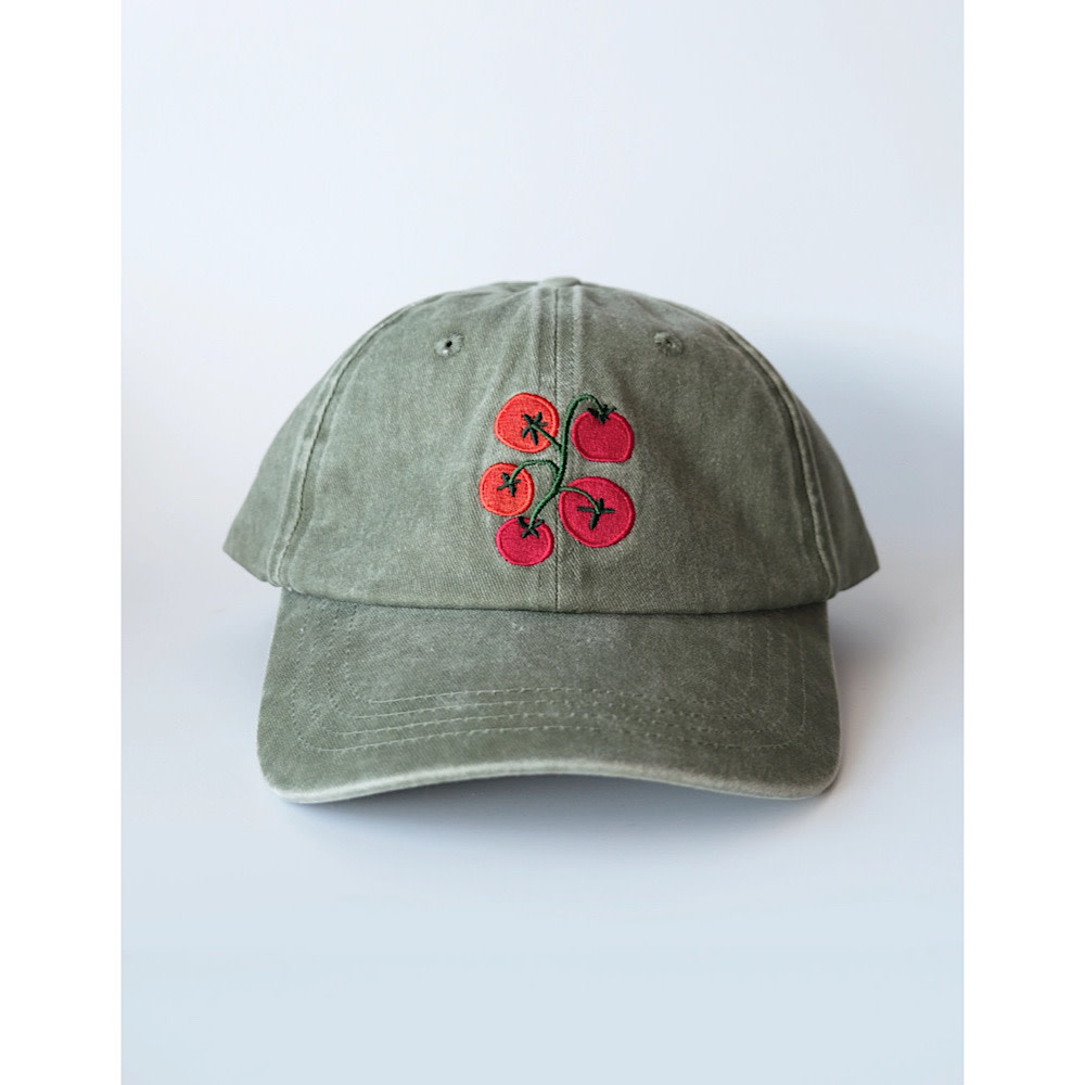 Idlewild Co. Embroidered Baseball Hat - Green Tomato Vine