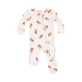 Angel Dear Angel Dear 2 Way Zipper Footie Romper - Gingerbread