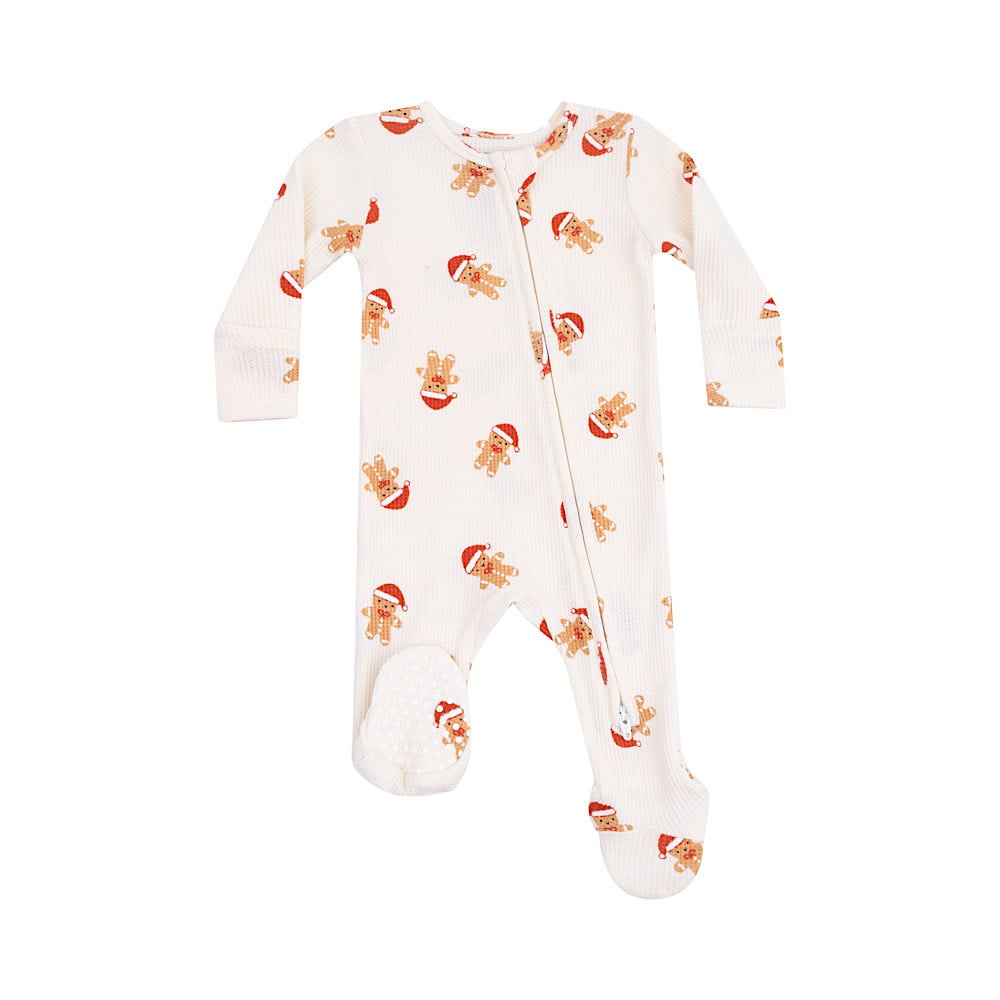 Angel Dear Angel Dear 2 Way Zipper Footie Romper - Gingerbread