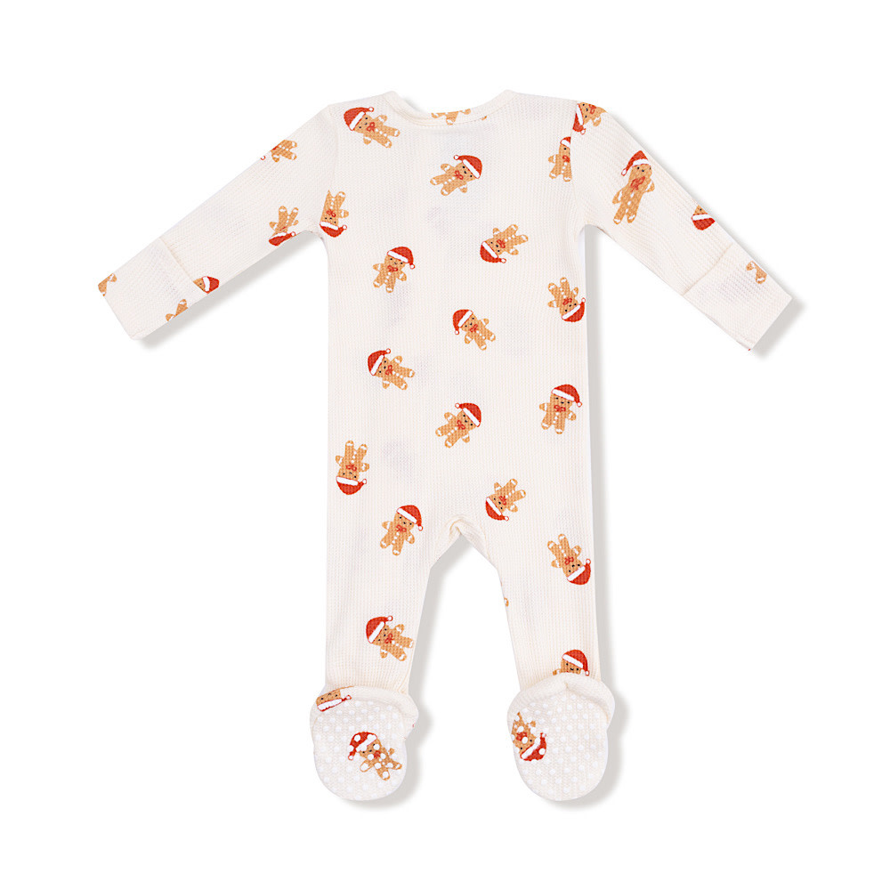 Angel Dear 2 Way Zipper Footie Romper - Gingerbread