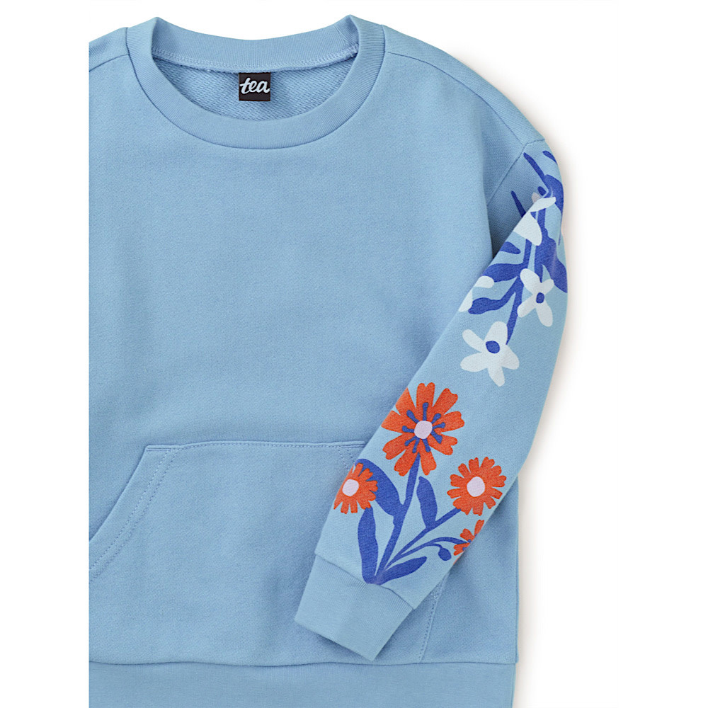 Tea Collection Floral Sleeve Kanga Popover - Scenic Blue