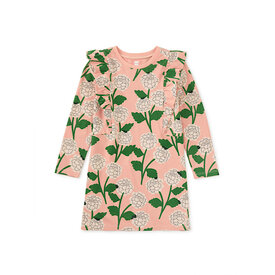 Tea Collection Tea Collection A-Line Ruffle Shoulder Dress - Chrysanthemums