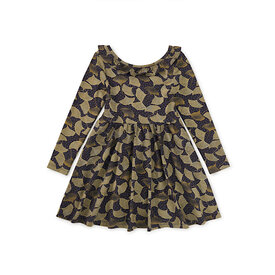 Tea Collection Tea Collection Ruffle Collar Ballet Dress - Gingko Leaf & Dot