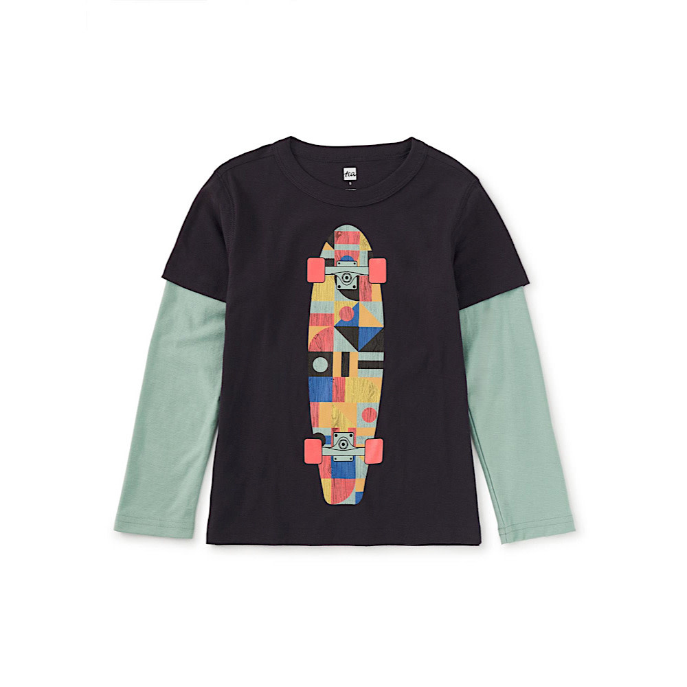 Tea Collection Tea Collection Skateboard Layered Tee - Indigo