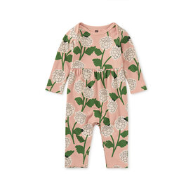 Tea Collection Tea Collection Lap Shoulder Baby Romper - Chrysanthemums