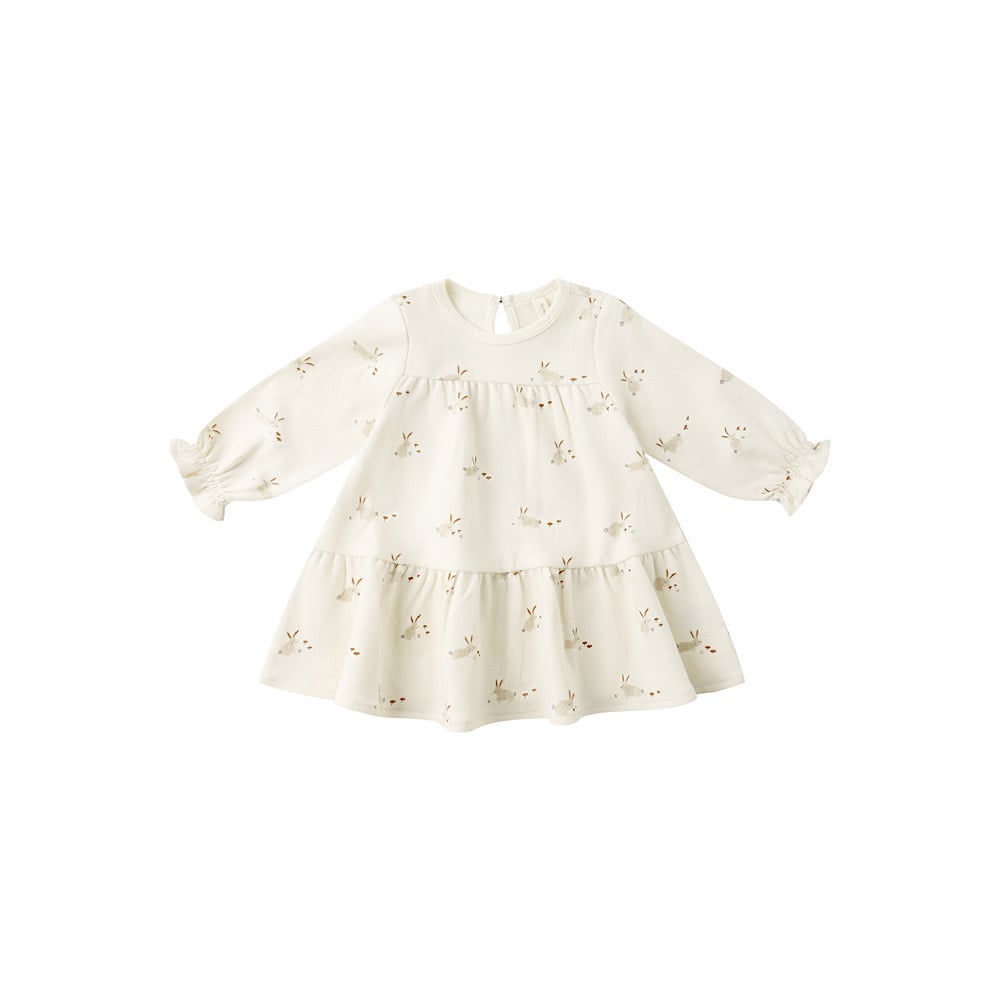 Quincy Mae Quincy Mae Tiered Jersey Dress - Bunnies