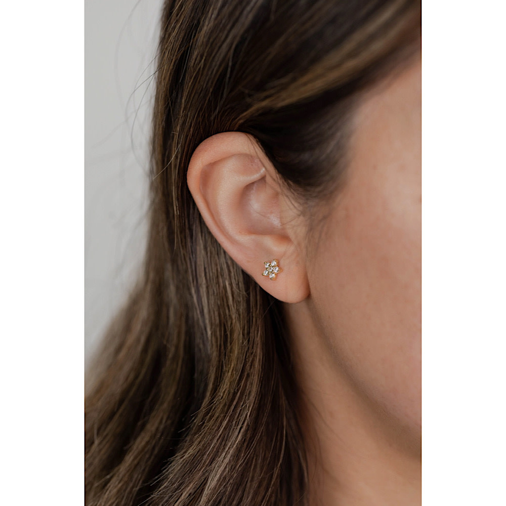 JaxKelly Gold Flower Stud Earrings