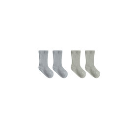 Quincy Mae Quincy Mae Socks Set - Fern/Steel Blue