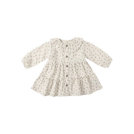 Quincy Mae Quincy Mae Ruffle Collar Button Dress - Bluebell