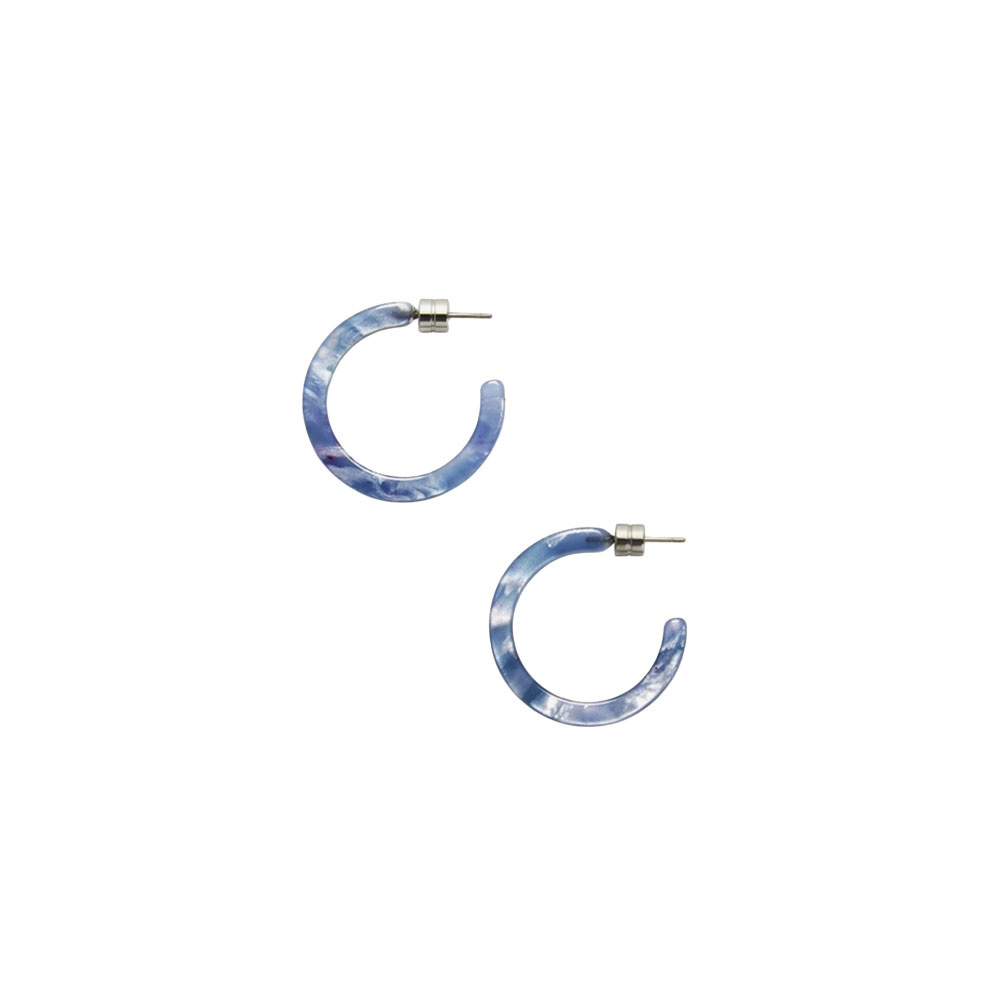 Machete Machete Mini Hoop Earrings - Cosmic Blue