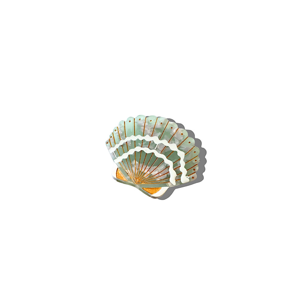 Seashell Claw Hair Clip - Blue