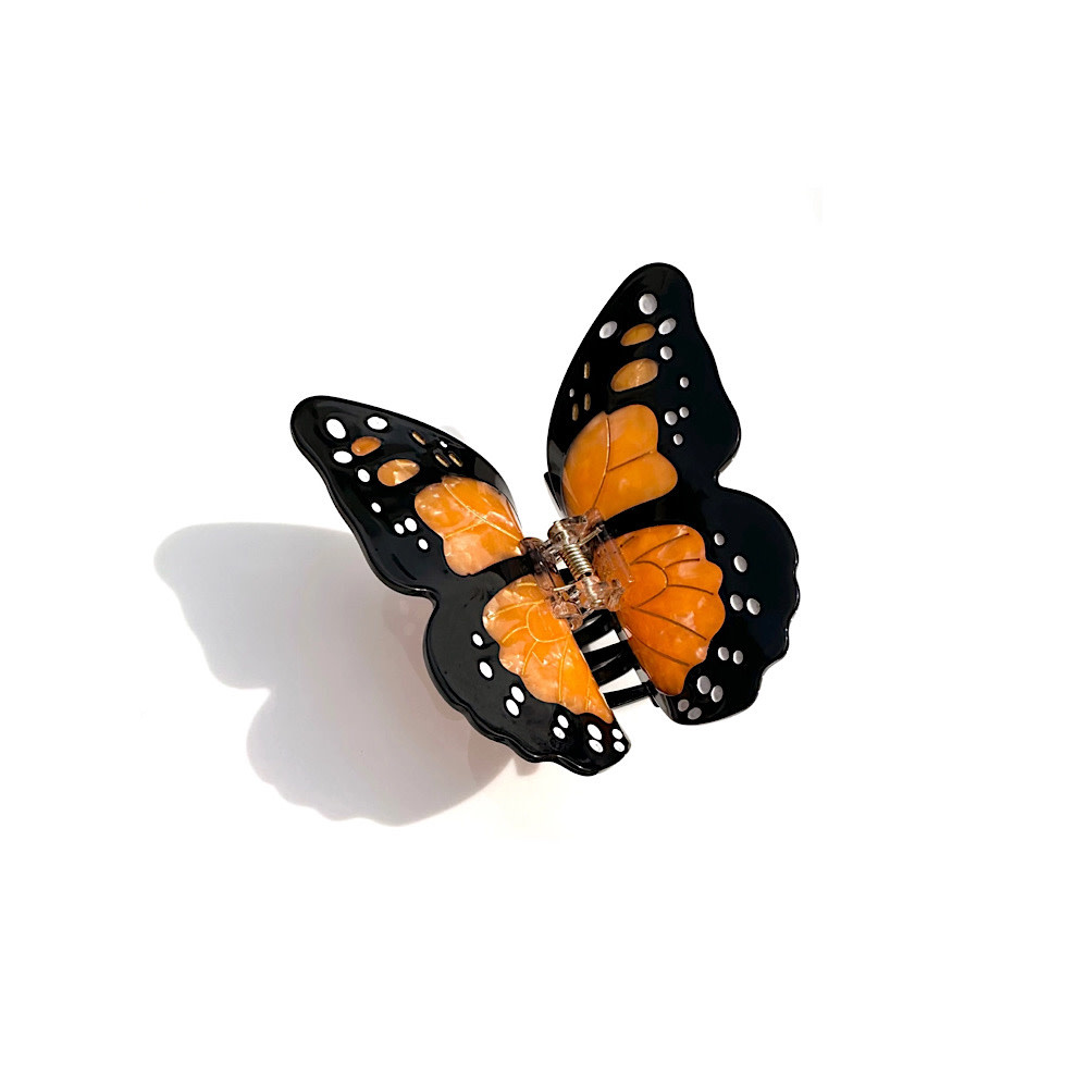 Monarch Butterfly Claw Hair Clip - Orange