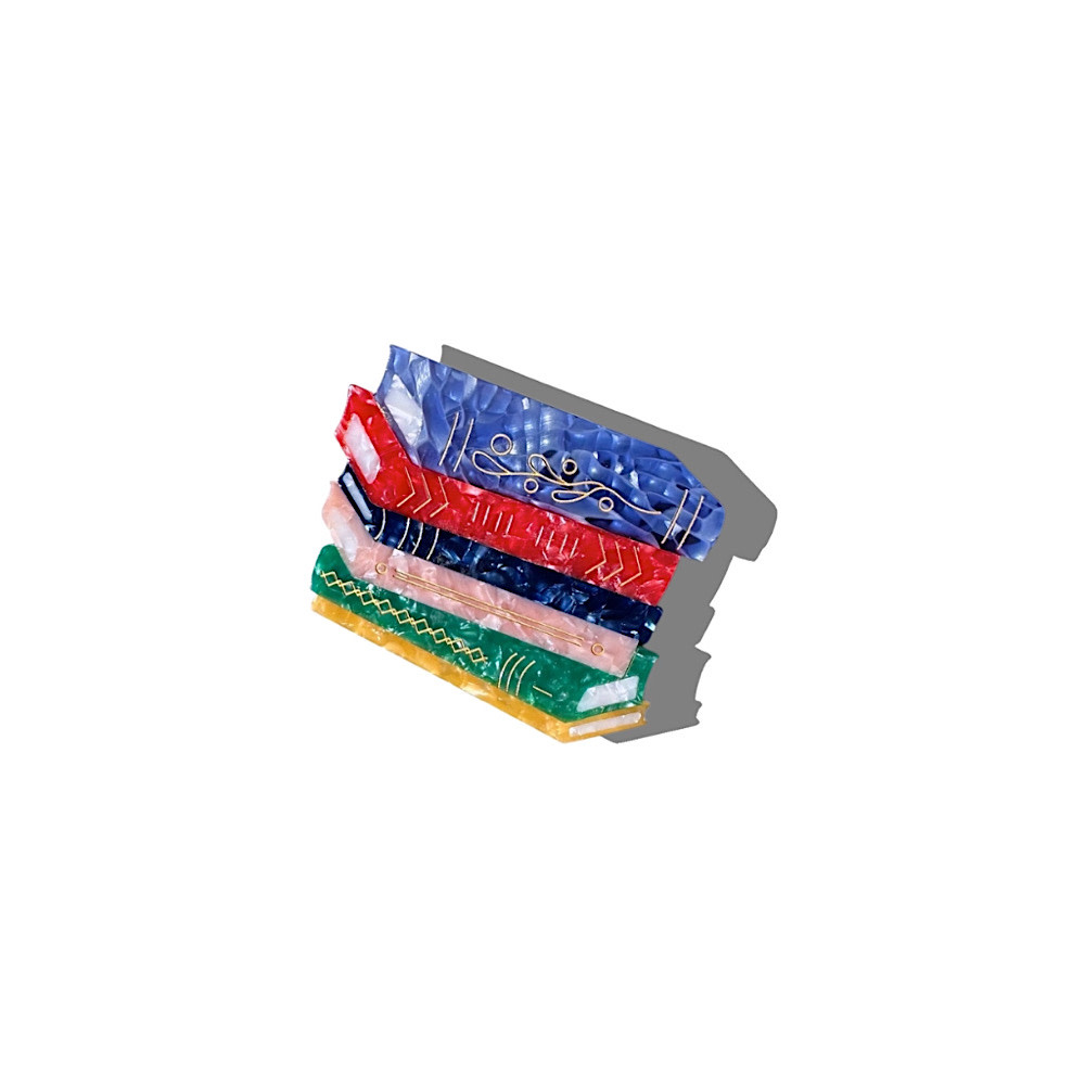 Book Stack Claw Hair Clip