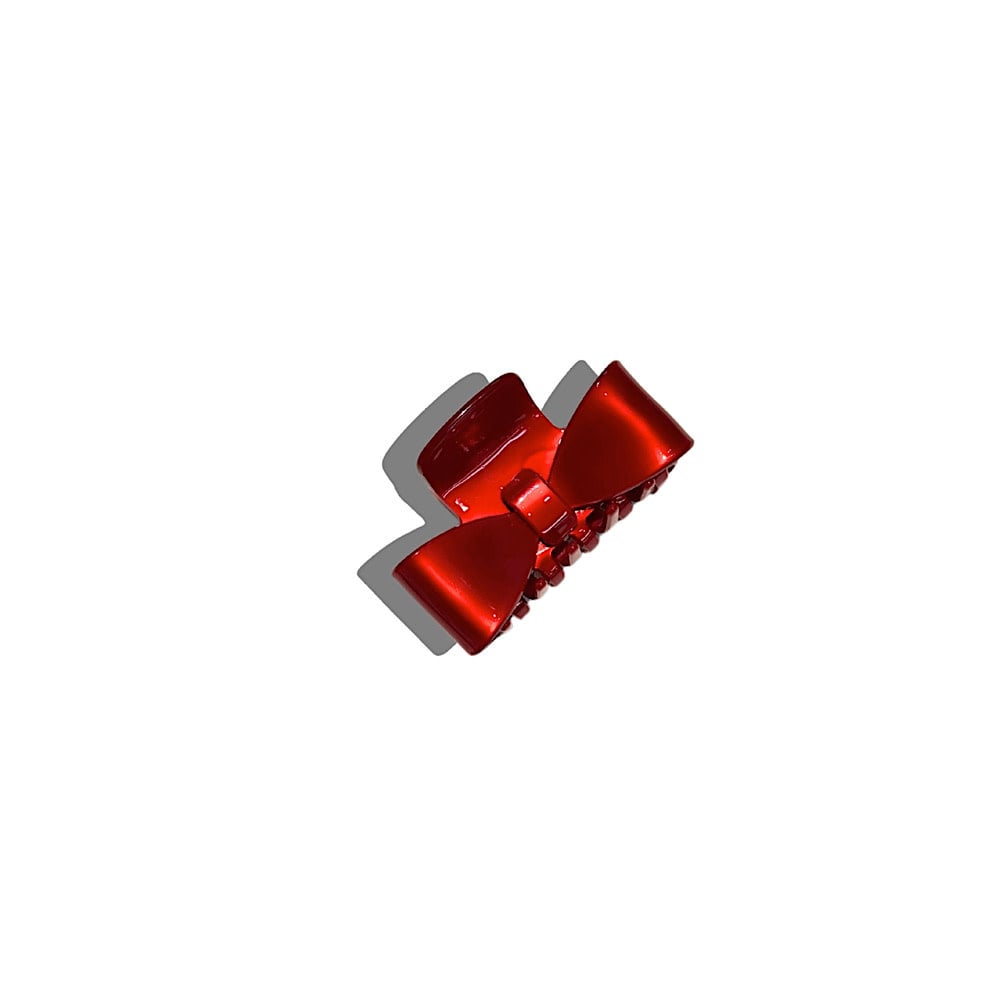 Classic Bow Claw Hair Clip - Red