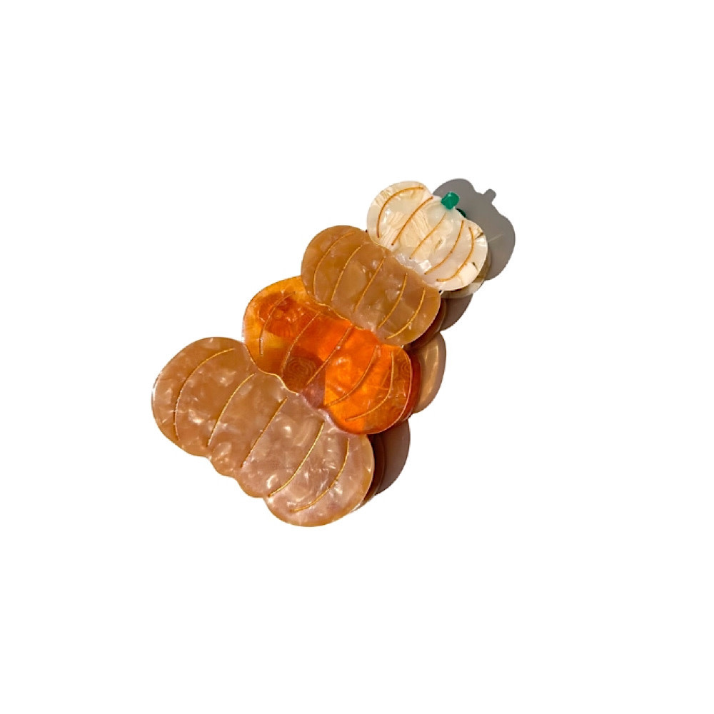 Solar Eclipse Pumpkin Stack Claw Hair Clip