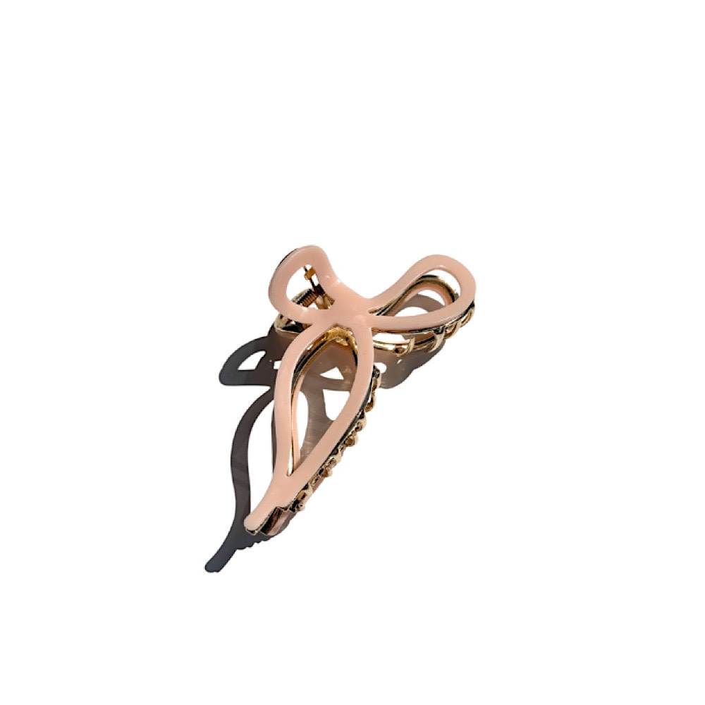 Ballet Bow Claw Hair Clip - Pale Pink