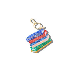 Solar Eclipse Book Stack Keychain