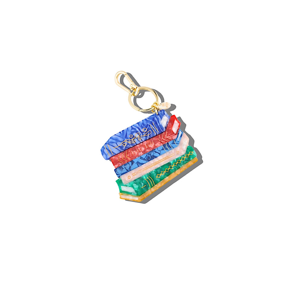 Solar Eclipse Keychain - Book Stack