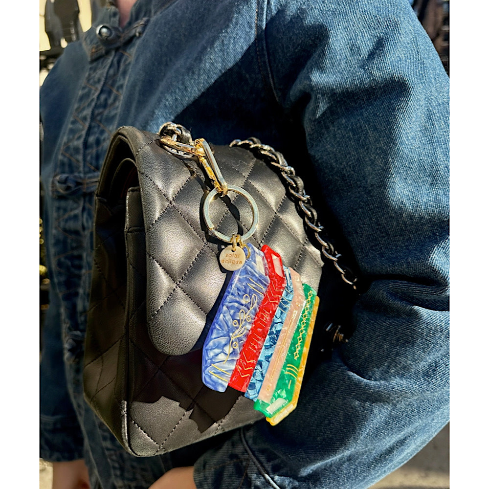Book Stack Keychain