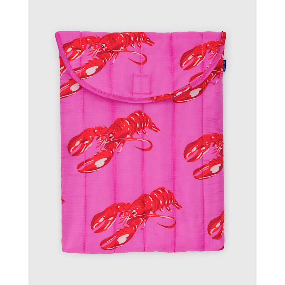 Baggu Puffy Laptop Sleeve 16" - Pink Lobster