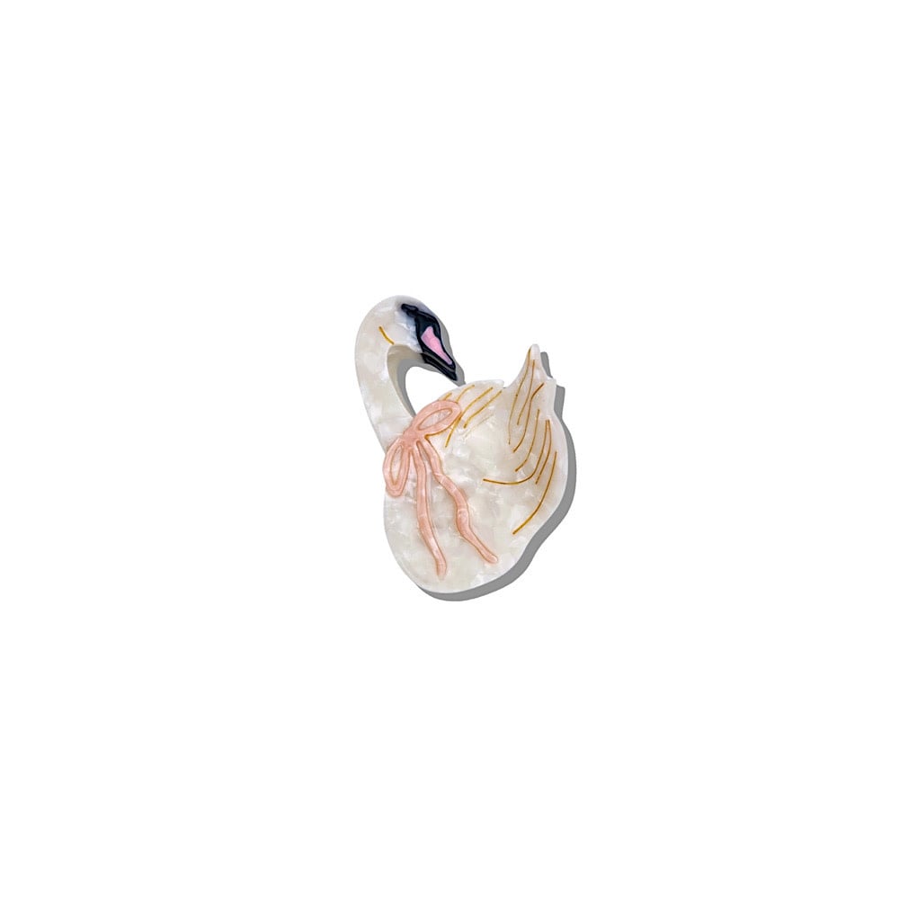 Solar Eclipse Claw Hair Clip - Bow Swan