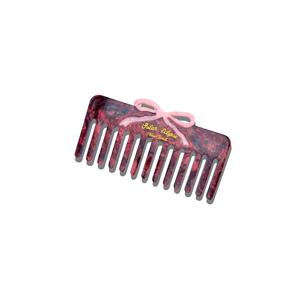Solar Eclipse Solar Eclipse Wide Tooth Comb - Vintage Bow